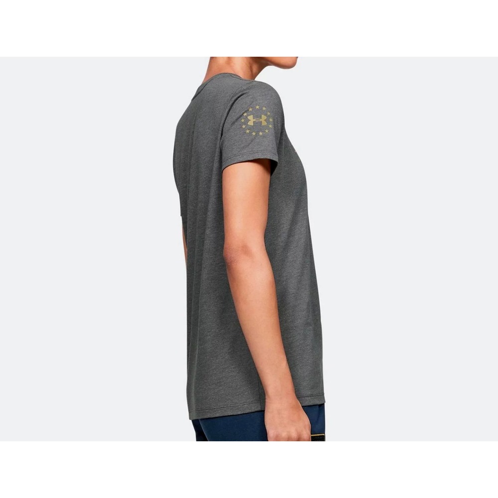 UA Freedom x Project Rock Women's Short Sleeve Shirt, SIZE LARGE - Picture 4 of 5